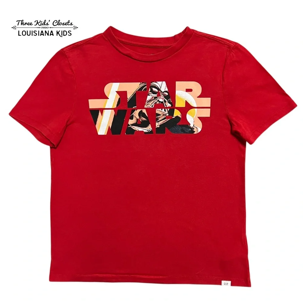 Gap Kids + Star Wars M (8) Red Graphic Tee Shirt